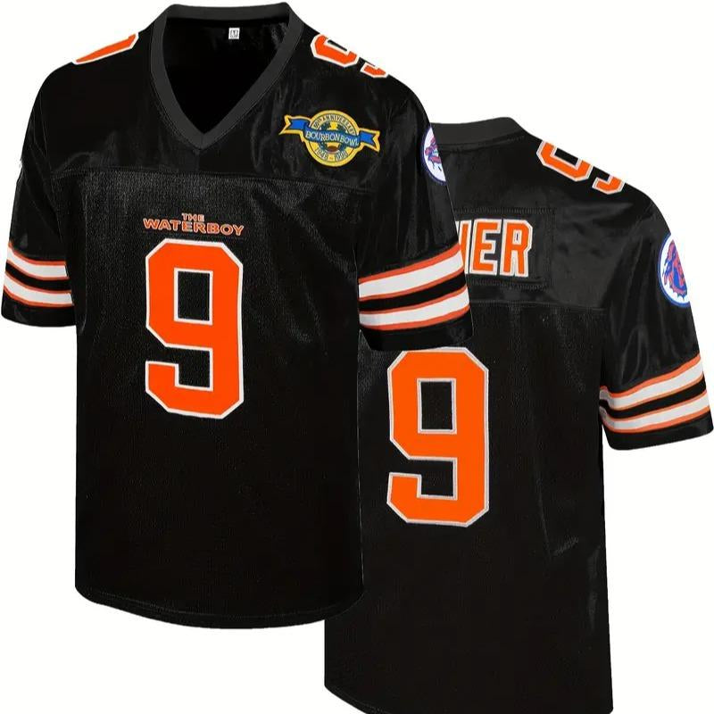 Bobby Boucher #9 the Waterboy Adam Sandler Movie Mud Dogs Bourbon Bowl 50Th Anniversary Movie Football Jersey