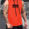 Men'S Graphic Drawstring Hooded Sports Tank Top, Regular Fit Sleeveless Sweat Activated Sports Top, Summer Outfits 2024, Men'S Sportswear Clothing