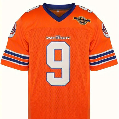 Bobby Boucher #9 the Waterboy Adam Sandler Movie Mud Dogs Bourbon Bowl 50Th Anniversary Movie Football Jersey