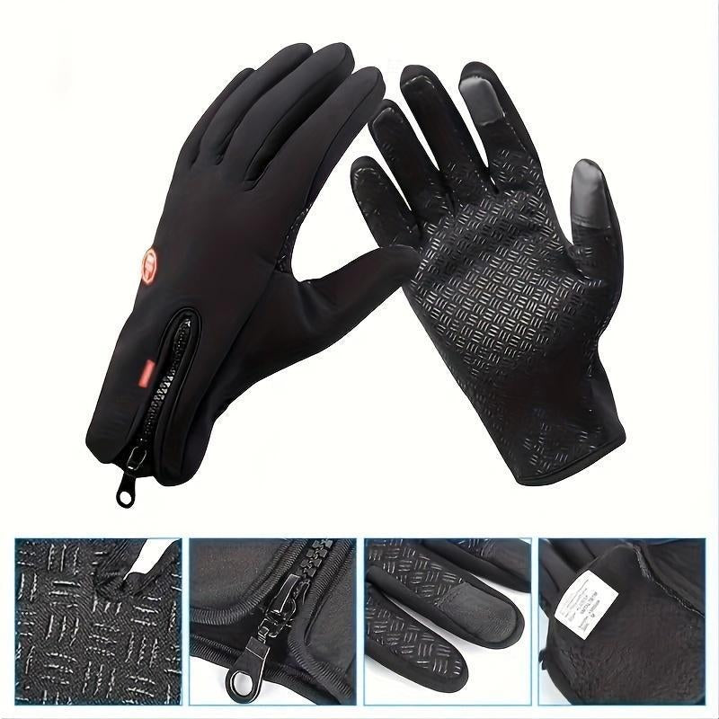 Water-Resistant Winter Gloves Insulated Gloves for Men and Women Suitable for Outdoor Work, Fishing, and Sports