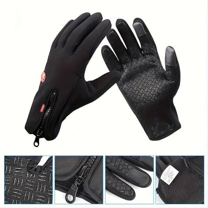 Water-Resistant Winter Gloves Insulated Gloves for Men and Women Suitable for Outdoor Work, Fishing, and Sports